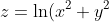 z=\ln (x^2+y^2)=\ln r^2=2\ln r